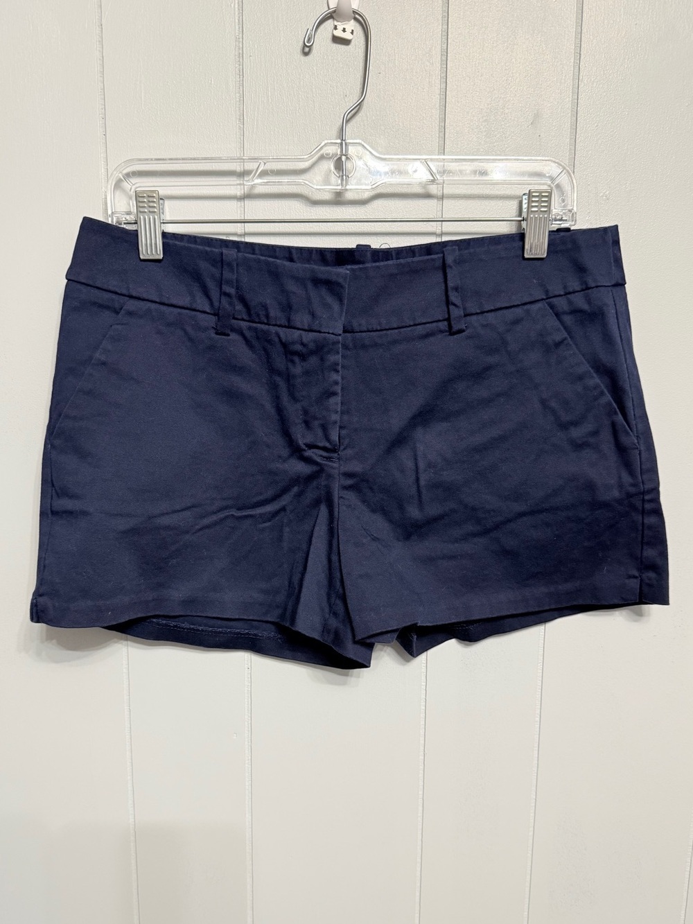 Mossimo Supply Co. 98% Cotton 2% spandex Navy Bermuda Shorts